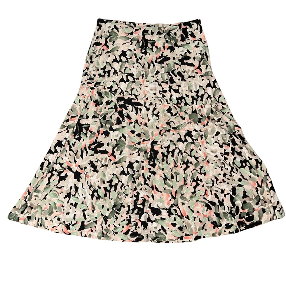 Abstract Pastel Midi Skater Skirt | Petite Medium